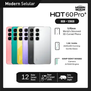 Infinix Hot 60 Pro+ 8/128GB - Up to 16GB Extended RAM - Helio G200 - 6.78 inch 1.5k AMOLED - 50MP - 5160 mAh - NFC