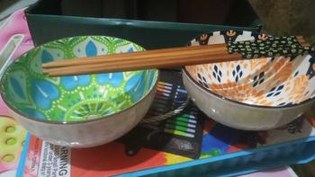 Product Review of [COD]Mangkok Set Premium Motif Warna-Warni / Hampers Mangkok souvenir Hadiah / Mangkok Set Gaya Istana / Garansi from c**i 2