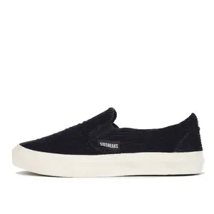 SIDSNEAKS - Sepatu Slip On Corduroy - New Black White