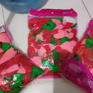 Balon Latex Motif Strawberry Semangka 12 Inch 100 Pcs MURAH