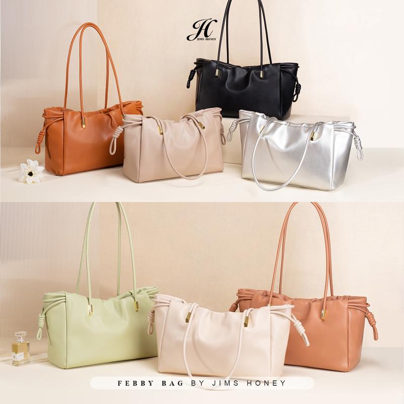 Jims Honey - Febby Bag - Tas Bahu Wanita Kulit Serut 1