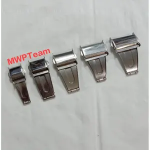 tali jam kulit dengan buckle, ukuran 20mm, warna coklat