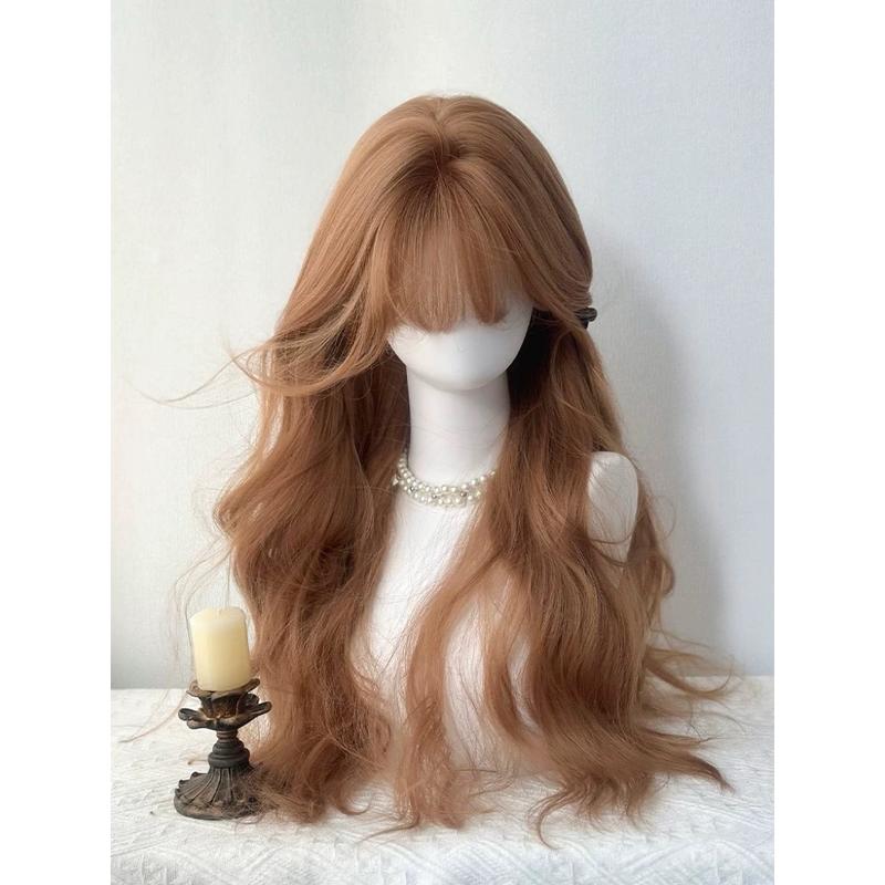 TÓC GIẢ NGUYÊN ĐẦU DOUYIN MÀU TRÀ SIÊU HIẾM TẶNG KÈM WIGCAP