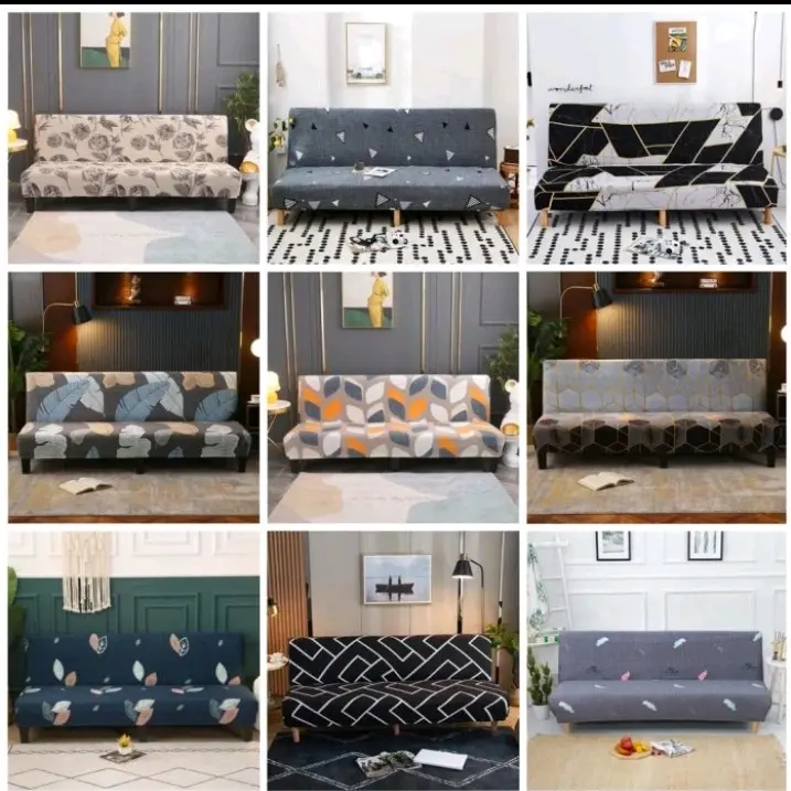 COVER SOFA BED Stretch ELASTIS POLOS MOTIF SARUNG SOFA BED INOAC INFORMA MOTIF POLOS