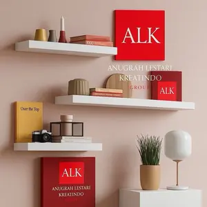 [1 Set isi 3 rak] TANPA BOR Rak Dinding Ambalan gantung serbaguna kosmetik Putih hitam natural