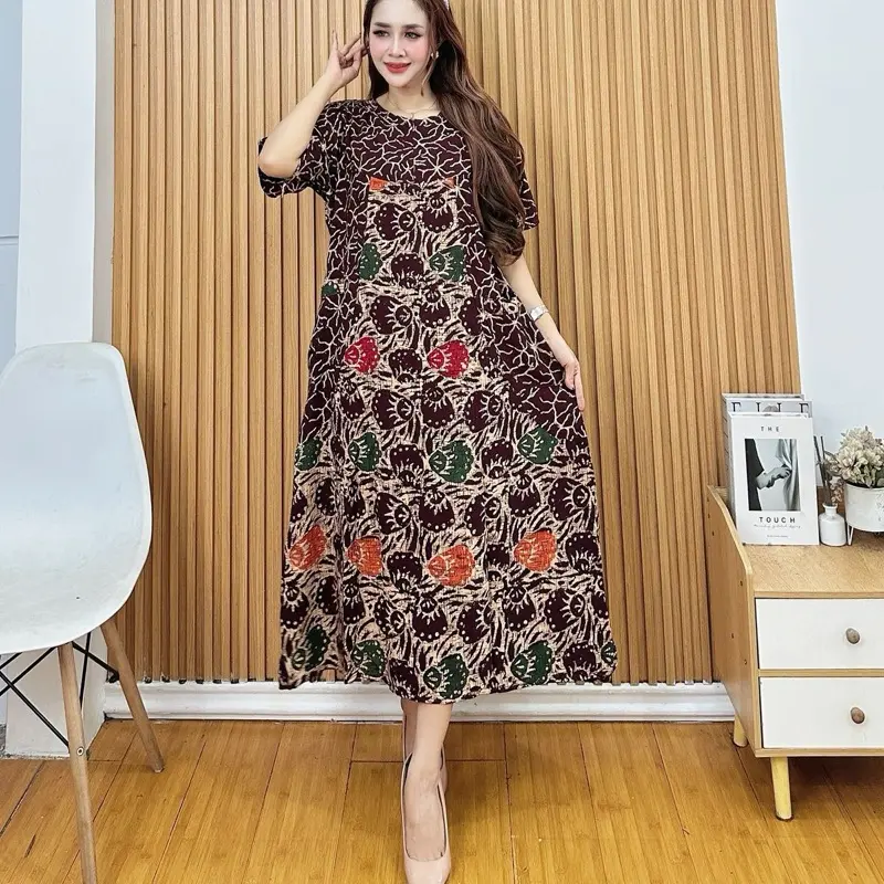 Daster rayon premium cap viral bestseller hits motif kantong busui wanita hamil jumbo kain tebal halus cantik