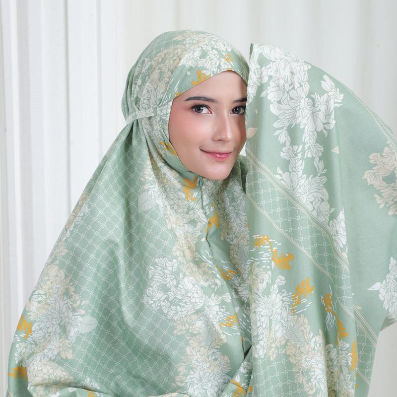Mukena Travel Dewasa Resleting 2in1 Katun Motif Premium 0