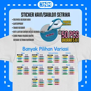 STICKER KAIN/SABLON SETRIKA NAMA ANAK KOSTUM