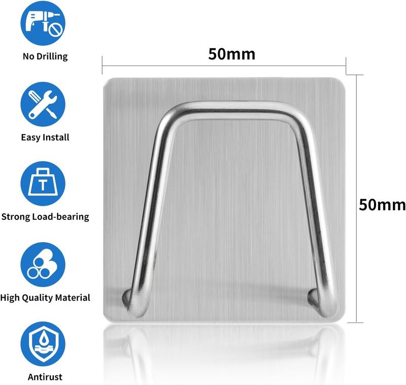 Giá Đỡ Miếng Bọt Biển Dính Bồn Rửa Nhà Bếp, Giá Để Đồ Phụ Kiện Móc Treo Máy Chà Sàn Bằng Thép Không Gỉ 8