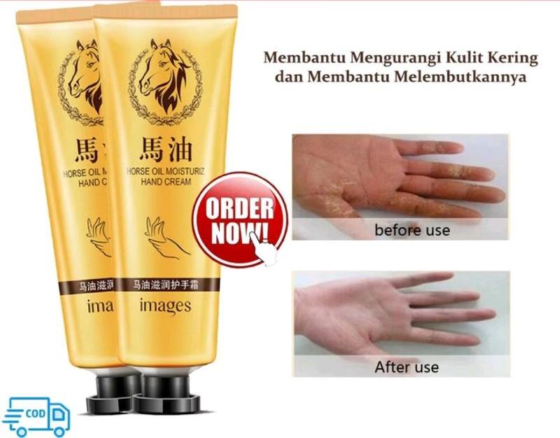 Krim Tangan, Imej, PAKEJ 2 PCS, Krim Pelembap, Minyak Kuda, Untuk Tangan Kering Kulit 0