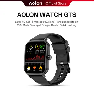 【COD】Aolon&Huafit GTS 2026 Serba Baru Jam Tangan Pintar Pria dan Wanita Baru Panggilan Bluetooth Pemantauan Denyut Jantung DIY Wallpaper Permainan Jam Tangan Pintar Olahraga Luar Ruangan Smart Layar jam tangan smartwatch jam tangan pria jam tangan wanita