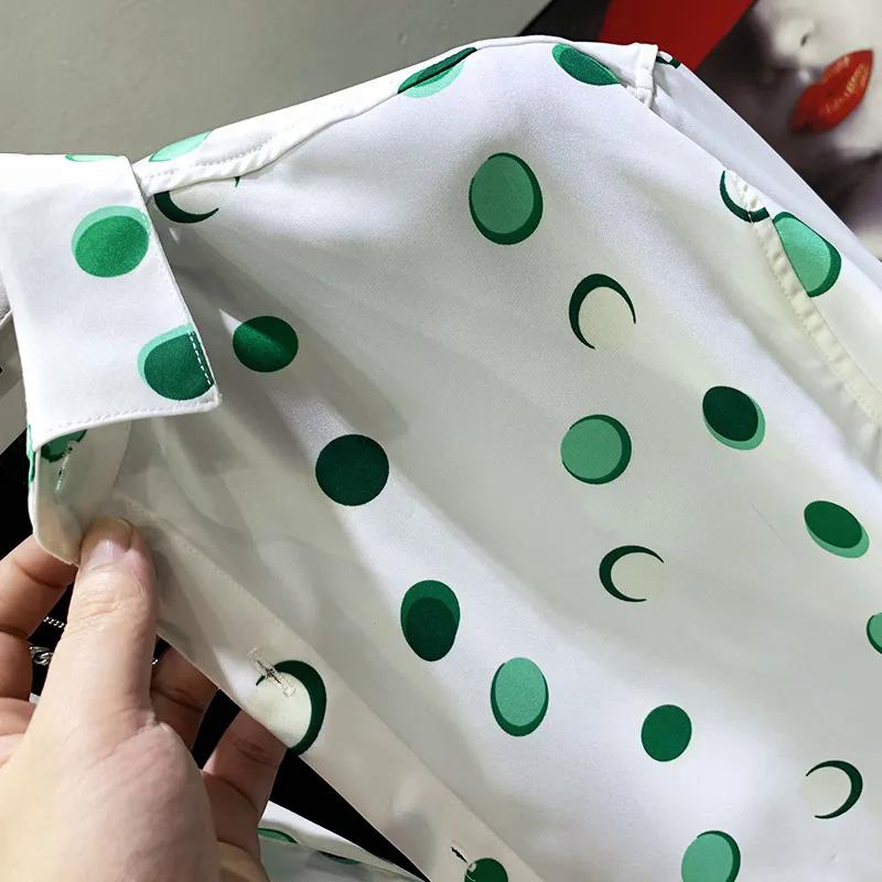 Product Introduction of Áo Sơ Mi Chấm Bi Cho Nam, Dài Tay, Rộng Rãi, Xếp Nếp, Nhà Tạo Mẫu Cao Cấp, Hàn Quốc, Xuân Thu 22