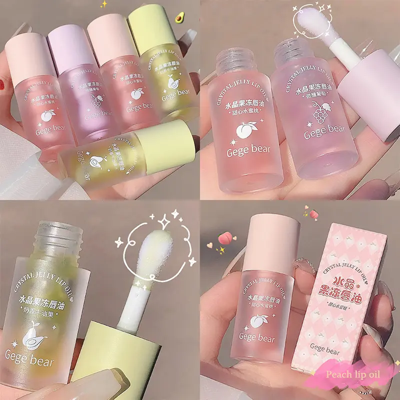 Jelly Lip Oil Hydrating Plumping Lip Coat Clear Lip Plumper Serum Lip Care Fruit Lip Balm