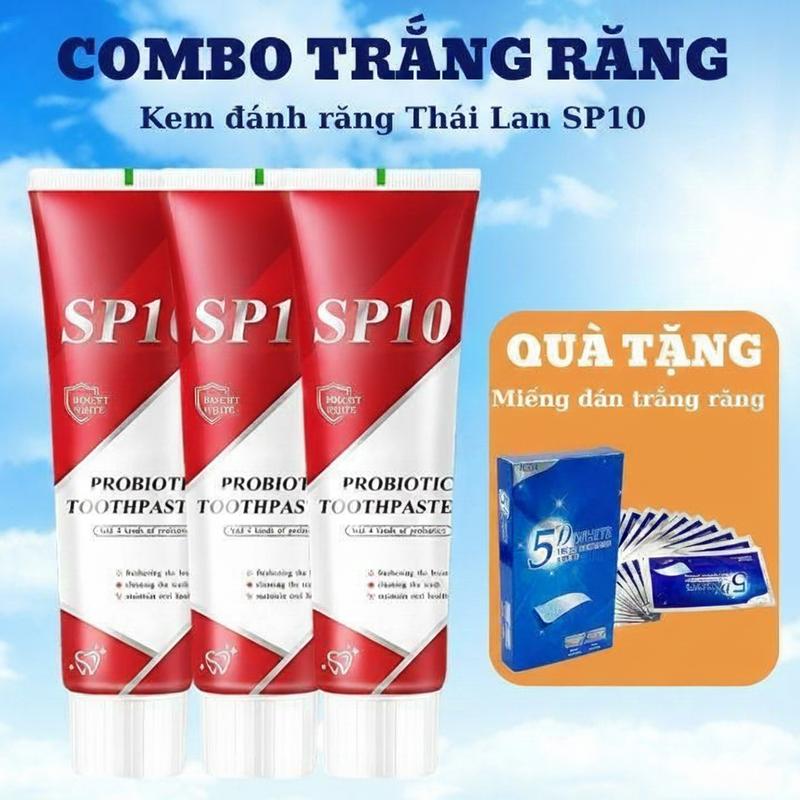    MUA 2 TẶNG 1 TUÝP TẶNG THÊM 1 HỘP DÁN TRẮNG RĂNG  Kem đánh răng Probiotic hỗ trợ làm trắng răng loại bỏ mảng bám cho hơi thở thơm mát kem đánh răng êm dịu với nướu tẩy ố vàng 