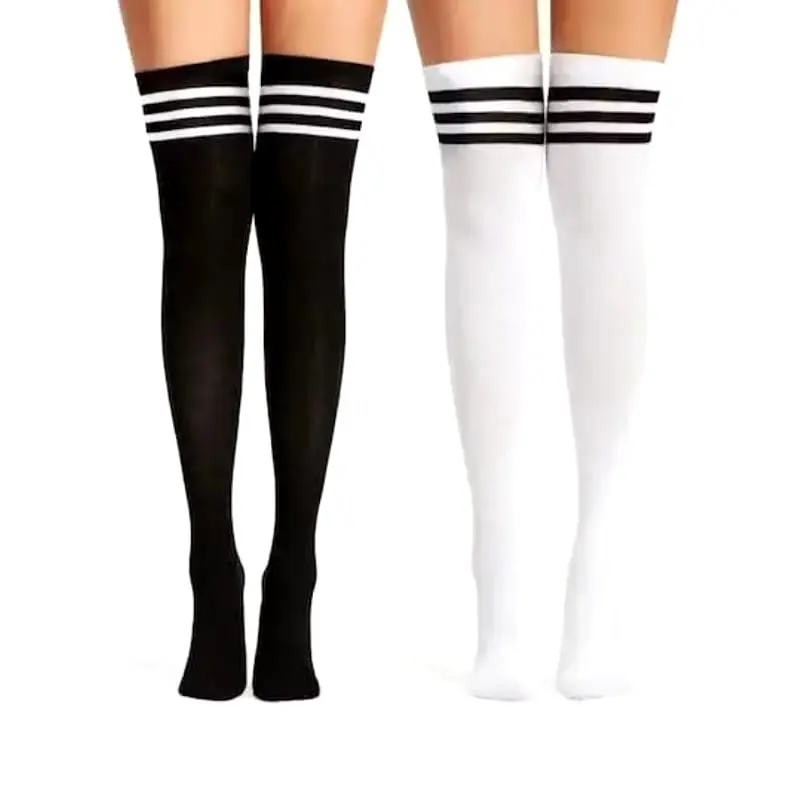 Kaos Kaki Wanita Over Knee Panjang Diatas Lutut - Stoking - Kaos Kaki Panjang - MORILPEDIA Casual Motif Nyaman Pendek Stocking 1