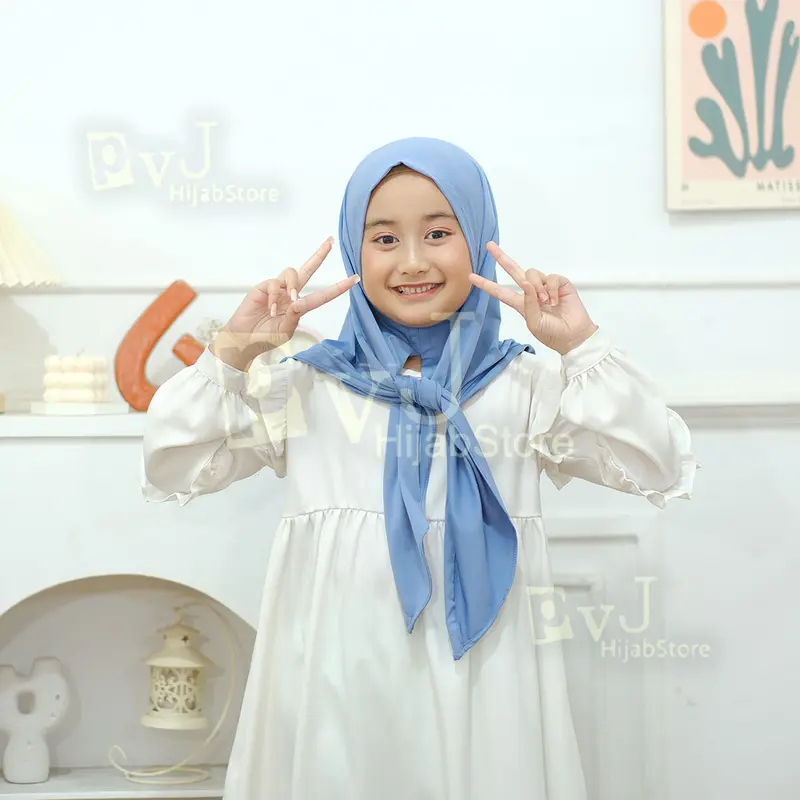 Hijab Segitiga Instan Jersey Anak Remaja 7 - 13 Tahun | Jiilbab Segitiga  Instan Jersey Anak Remaja Variasi Muslim Variasi 1