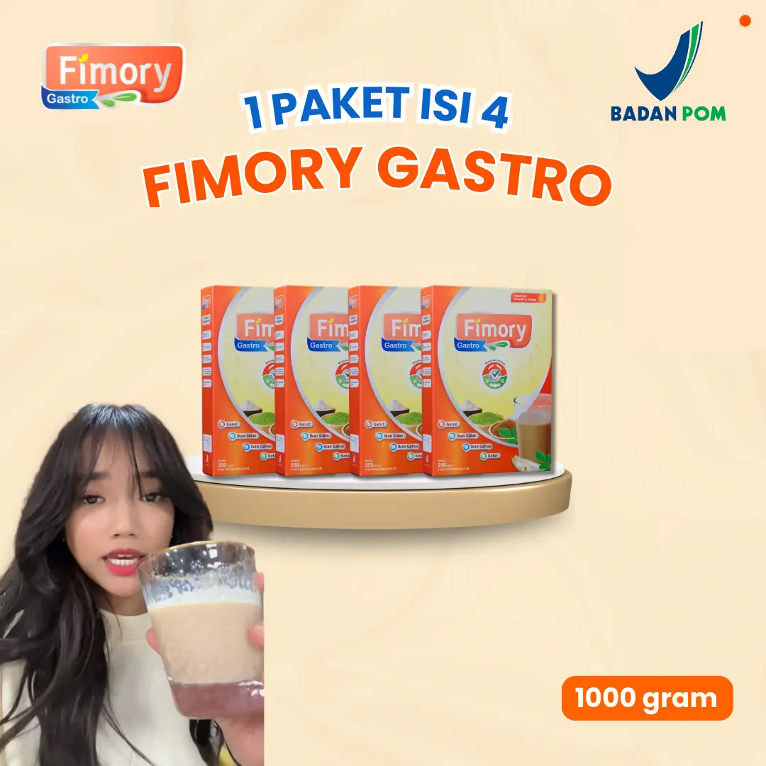 Fimory Gastro Original Paket 4 Box - Minuman Cereal / Sereal Umbi Garut Bantu Atasi Luka Lambung | Bisa COD Sudah BPOM dan Halal MUI ( Granola Oatmeal Instan )