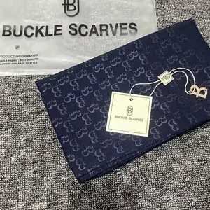 Ecer jilbab buckle monogram ~ hijab segiempat polos embos monogram | kerudung polos monogram | jilbab buckle polos  Nyaman Mewah Pouch Square Muslim Standar Hitam Instan Basic