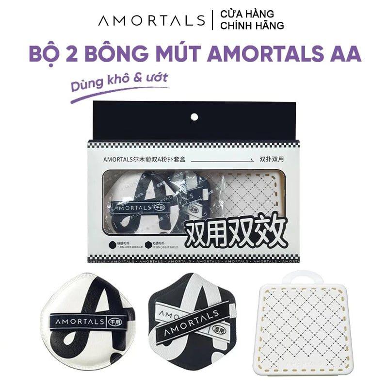 《Amortals.Vietnam》Mút Trang Điểm AMORTALS AA Cao Cấp Tán Kem Nền Cushion Dùng…