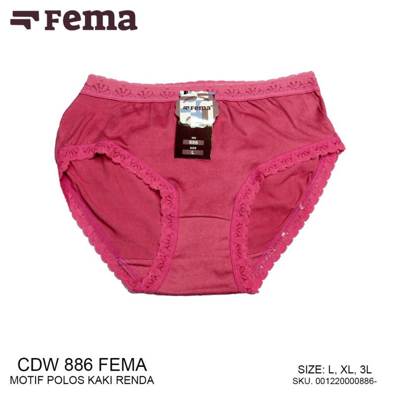 Kesyamartgrosir - 12Pcs CD Fema 883 886 Celana Dalam Wanita Katun Renda Nyaman Spandex Pita Dewasa 4