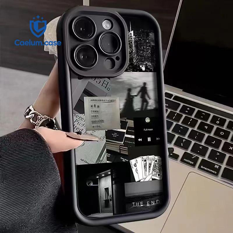 Ốp lưng điện thoại bảo vệ toàn diện kiểu dáng tối màu cho iPhone 17 iPhone 16E iPhone 11 16 15 13 14 12 Pro Max iPhone X XR XS Max iPhone 7 14 15 Plus iPhone 17