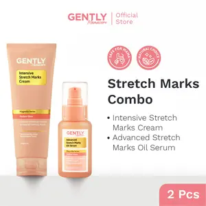 GENTLY Mamacare Stretch Marks Combo Perawatan Hamil | Perawatan Stretchmark untuk Ibu Hamil & Menyusui
