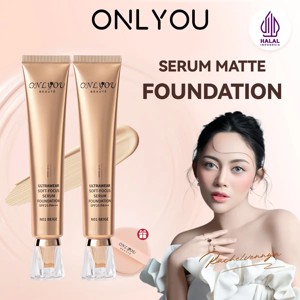 【BPOM certification】【Beli 1 Gratis 1 】ONLYOU Serum Foundation Long-lasting Hydrating Concealer  Kontrol Minyak Tahan Keringat Tahan Lama【COD】