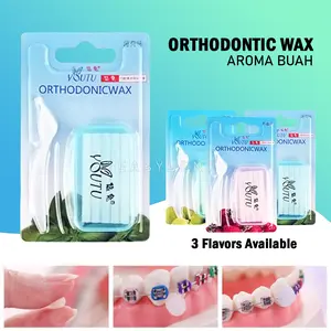 Orthodontic Wax Behel Anti Sariawan Dental Wax Behel Aroma Buah 3 Rasa Tersedia untuk Kesehatan Mulut Gigi Anda