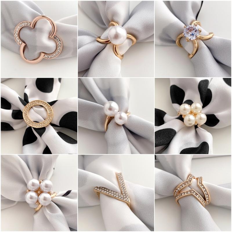 Khóa Cài Khăn Choàng Cổ Ba Vòng Tròn Đơn Giản Đa Năng Dễ Phối Đồ Cho Người Hồi Giáo Nút Khăn Choàng Lụa Thắt Nút Thắt Khăn Choàng Cổ