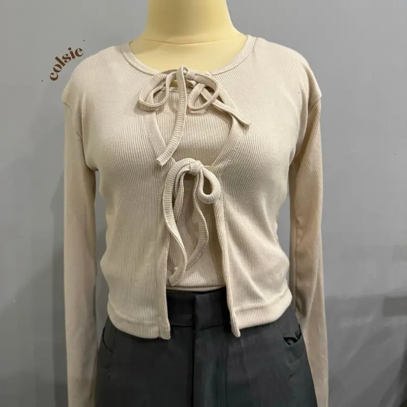 COLSIE - HAEIN CARDIGAN SET - Atasan Knit Wanita Korean Top Cardigan Korea Cardigan Set 4