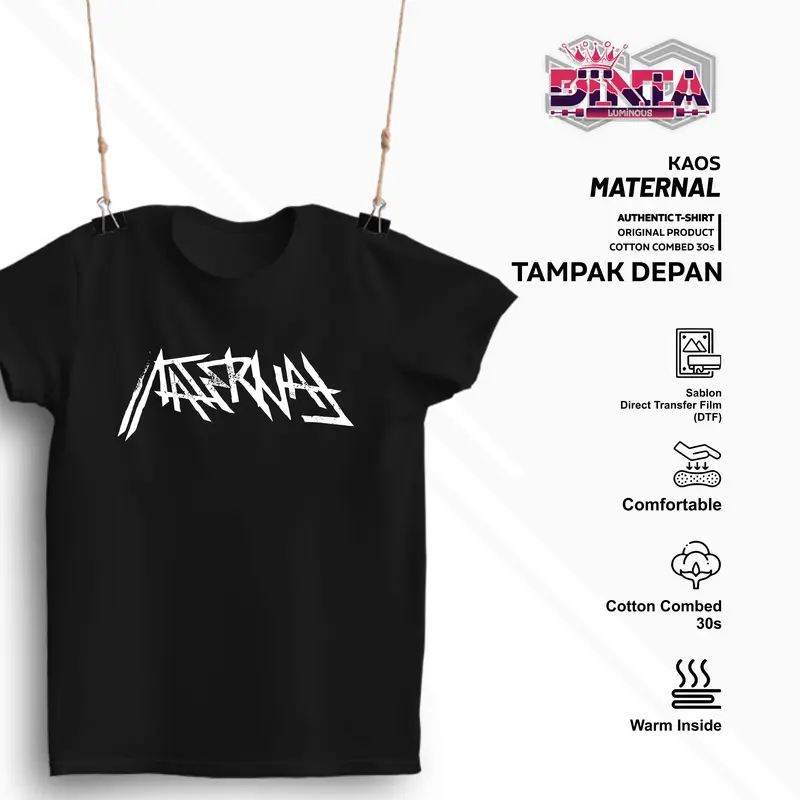 Baju Kaos Distro Pria Wanita Viral Maternal Disaster T shirt Vintage Katun Hitam Putih Oblong Keren Combed Dewasa Sablon Unisex Atasan 2