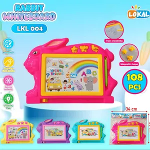 MAINAN ANAK PAPAN TULIS MAGNET KARAKTER ALAT EDUKASI BELAJAR MENGGAMBAR DAN MENULIS MAGIC BOARD