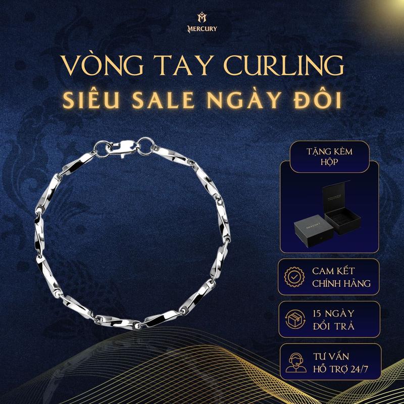 Vòng tay nam/nữ Mercury Curling - Trang sức, phụ kiện thời trang đeo tay - Thiết kế đơn giản, cá tính