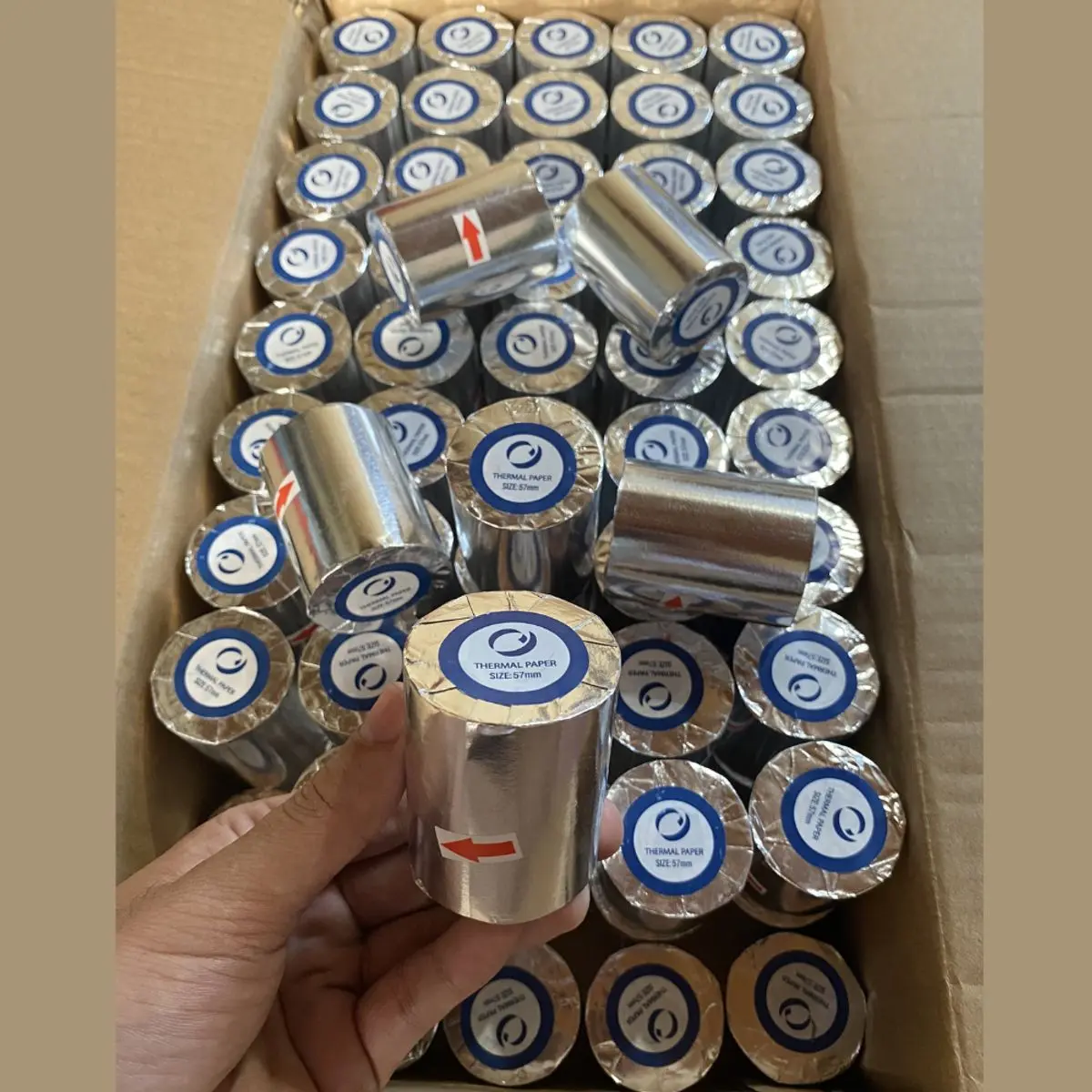 Combo 1 Thùng Giấy in Nhiệt 57mm*45mm ( 100 cuộn / Thùng )