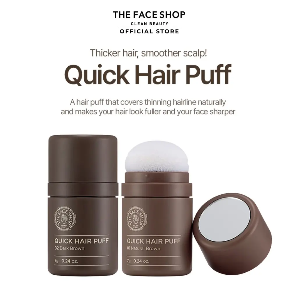 THEFACESHOP Quick Hair Puff Hairline Color Powder