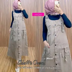 adela overall katun chinos twill stretch melar kancing cargo Panjang Casual