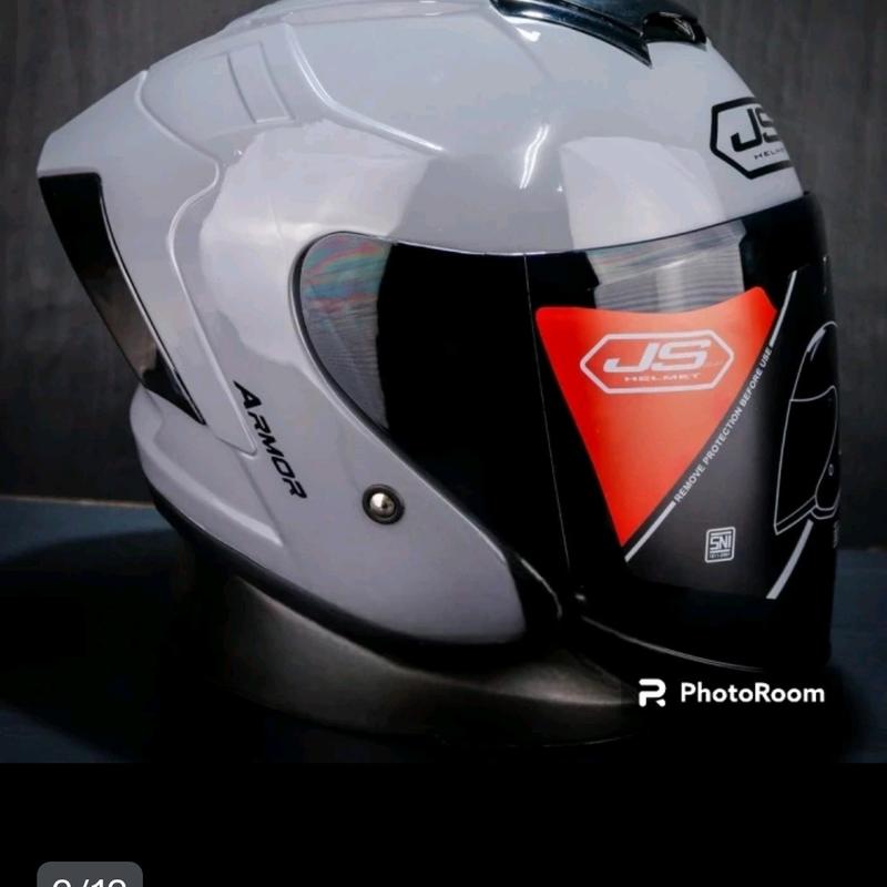 Helm JS ARMOR SOLID Half Face kekinian SNI Motorcycle Sepeda Visor 1