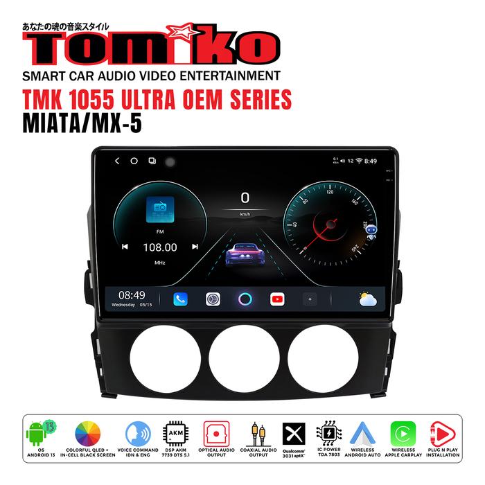 Gambar Tomiko Head Unit Android TMK 1055 ULTRA OEM Series for MX5 Miata - 8 GB | 256 GB, Non Cam 360 dari Tomiko Car Multimedia Kota Tangerang Tokopedia
