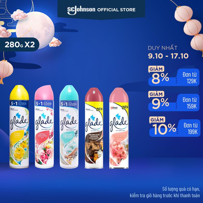 GLADE Combo 2 Xịt Thơm Phòng 280mlx2