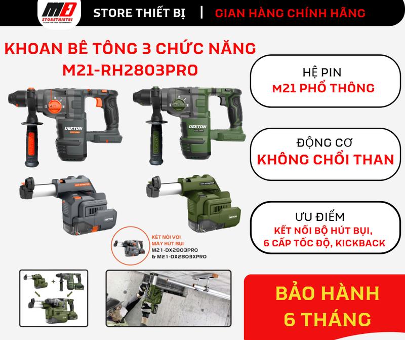 Máy Khoan Đục Bê Tông 3 Chức Năng 3.2J Dekton M21-RH2803PRO Phiên Bản Mới