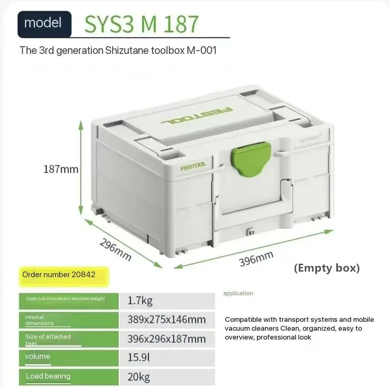 FESTOOL tool box multifunctional combination outdoor car household ...