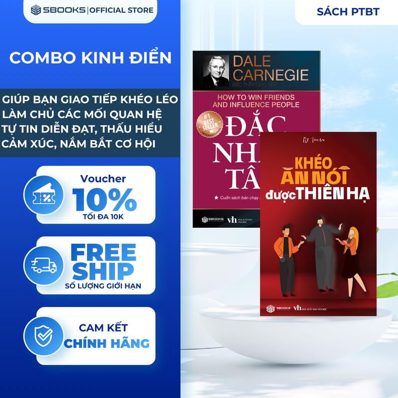 Sách Combo 2 Cuốn: Đắc Nhân Tâm + Khéo Ăn Nói Được Thiên Hạ - SBOOKS