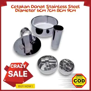 Set Cetakan Donat Stainless Steel Diameter 6 7 8 10cm/Cetakan Donat Maker Murah Kitchenware