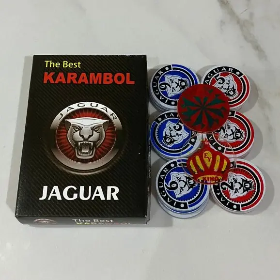 Biji Karambol Tebal 3 mm Motif Jaguar / Random | Koin Krambol Satu Lapis Original | Keping Kerambol 3mm | Coin Carambol Carrom Games