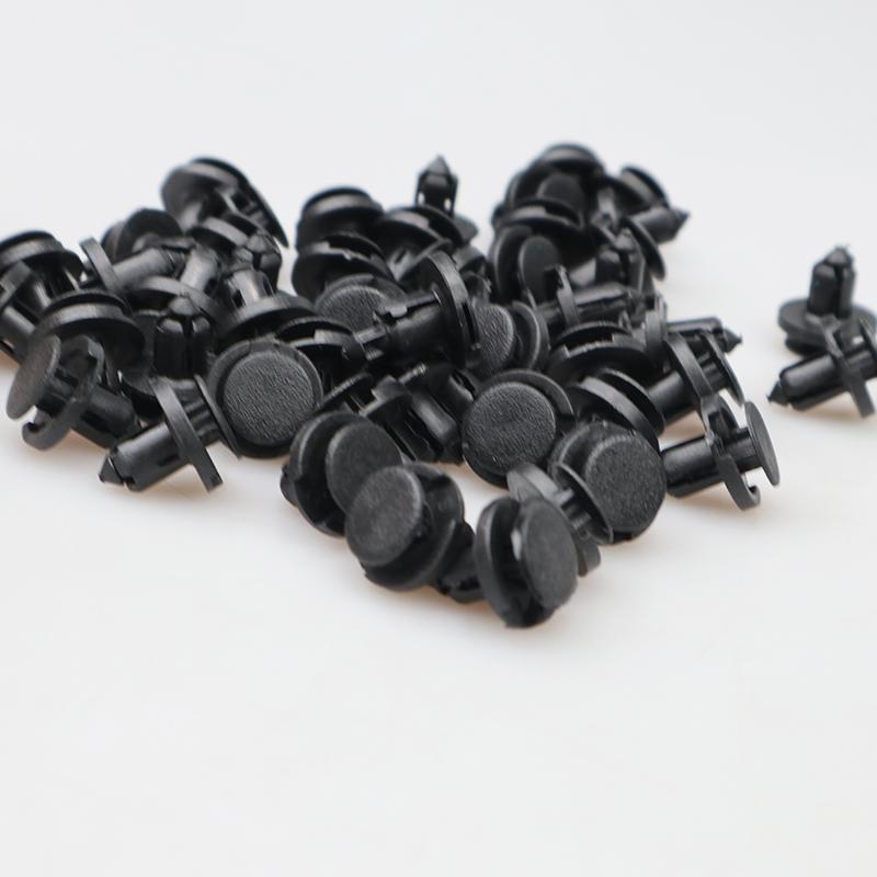 Product Introduction of 10/20/50pcs 8mm Diameter 8mm Black Plastic Auto Fasteners Rivets Clips Vehicle Car Bumper Door Panel Fender Liner Clips Retainer 27