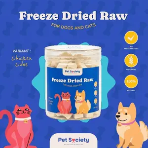 Pet Society Freeze Dried Raw Snack Anjing Kucing Chicken Cube