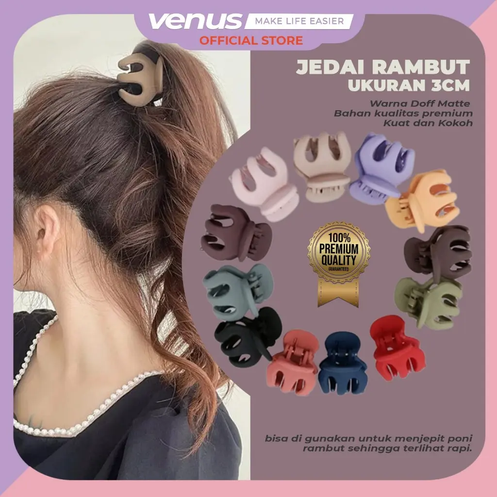 VENUSJKT - JEDAI 3CM JEPIT RAMBUT / JEDAI KECIL / JEPITAN RAMBUT / JEDAI CAKAR 3