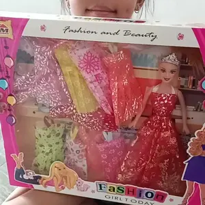 Yoli Toys Mainan Boneka Barbie - 10 Baju Gaun dan Bonus 1 Gaun - Mainan Anak Cewek - Toys