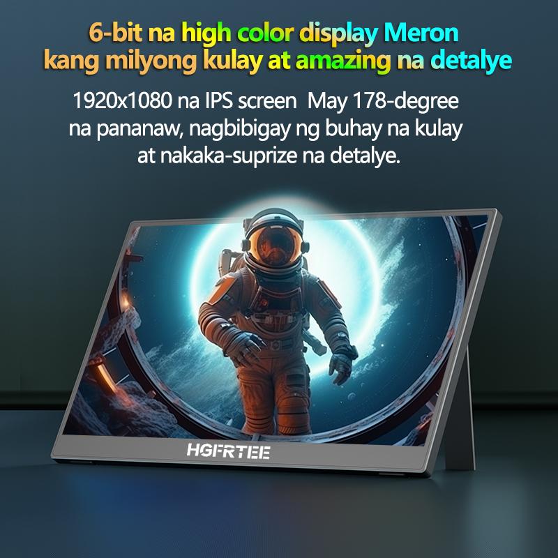 15.6" Portable Dual Monitor with Vertical Display | 1080P HDR IPS 120Hz Refresh Rate, Ultra-Thin USB-C FreeSync | Compatible with Mac, PS5/PS4, Laptop Gaming Extended Screen, Wall-Mountable and Portable Design 2