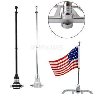 Motorcycle Flag Pole Mount Luggage Rack Flag Shelf With Base Adjustable For Harley Sportster XL883 Touring FLHT Road King Glide
